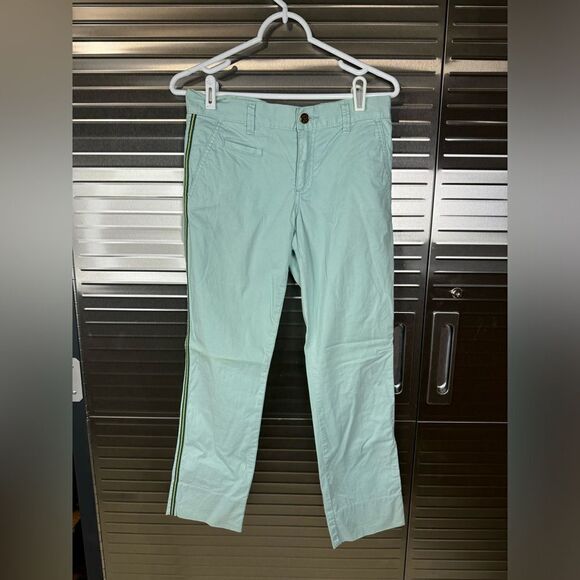 Tory Burch Blue Side Stripe Pants 4 - Picture 1 of 13